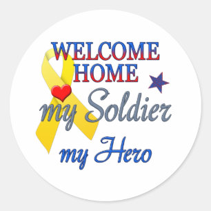 Sticker Rond Accueil Mon Soldat Mon Héros