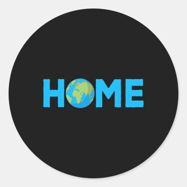 Sticker Rond Accueil Terre - Protéger la planète - De l'environ (Devant)