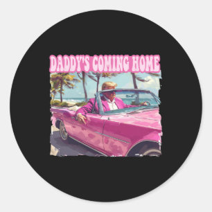 Sticker Rond Accueil Trump Chemise Funny Maga Donald Trump 2024