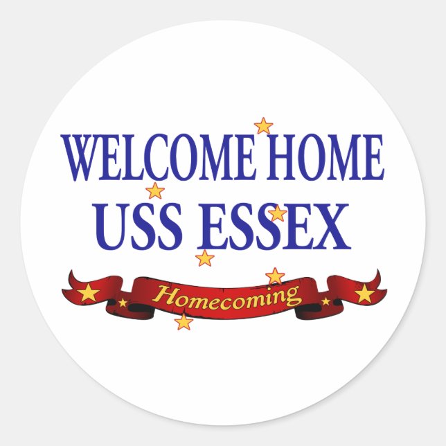 Sticker Rond Accueil USS Essex (Devant)