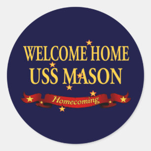 Sticker Rond Accueil USS Mason