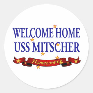 Sticker Rond Accueil USS Mitscher