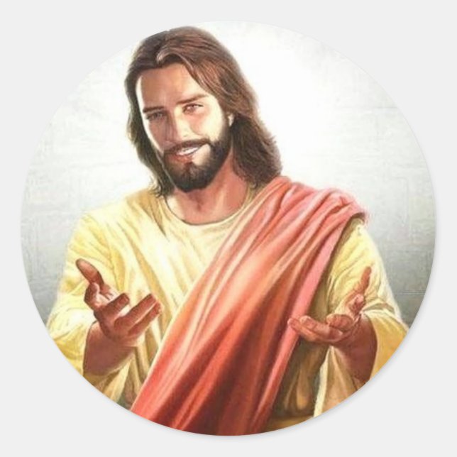 Sticker Rond Accueillir Jésus Christ Enveloppe fixe (Devant)