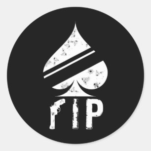 Sticker Rond Ace De Pique Drôle Joueur Vidéo Joueur