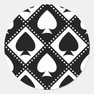 Sticker Rond Ace de Spades Motif