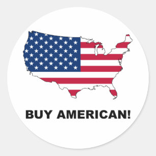 Sticker Rond Acheter American