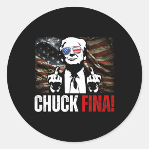 Sticker Rond Acheter American Chuck Fina Chine Jour de la libér
