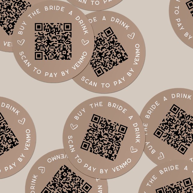 Sticker Rond Acheter la mariée une boisson Bachelorette Party Q (Créateur téléchargé)