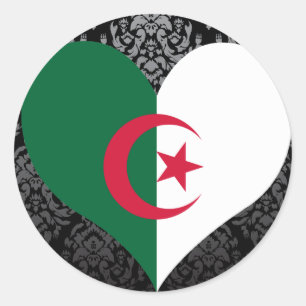 Sticker Rond Achetez le drapeau de l'Algérie