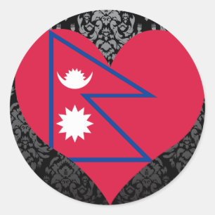 Sticker Rond Achetez le drapeau du Népal