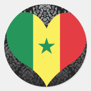 Sticker Rond Achetez le drapeau du Sénégal