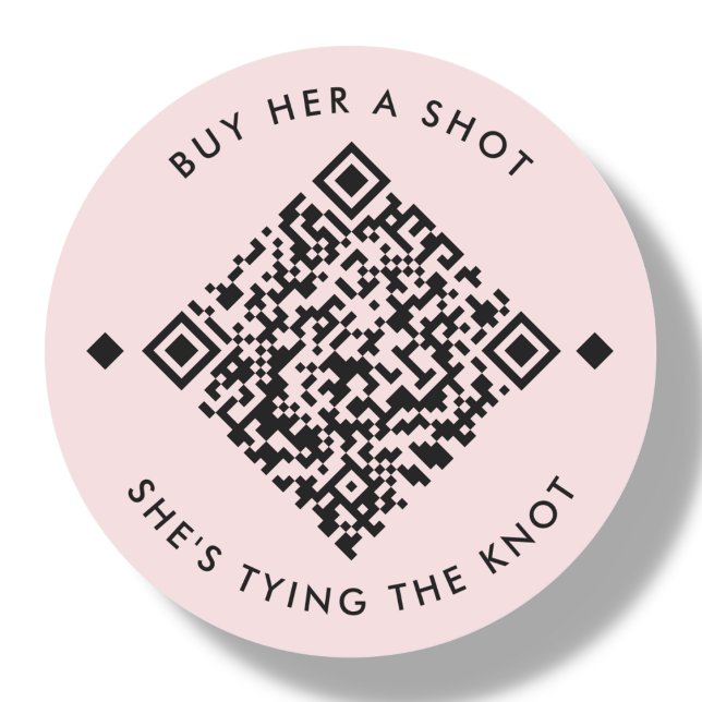 Sticker Rond Achetez-Lui Une Capture | Bachelorette Code QR (Créateur téléchargé)