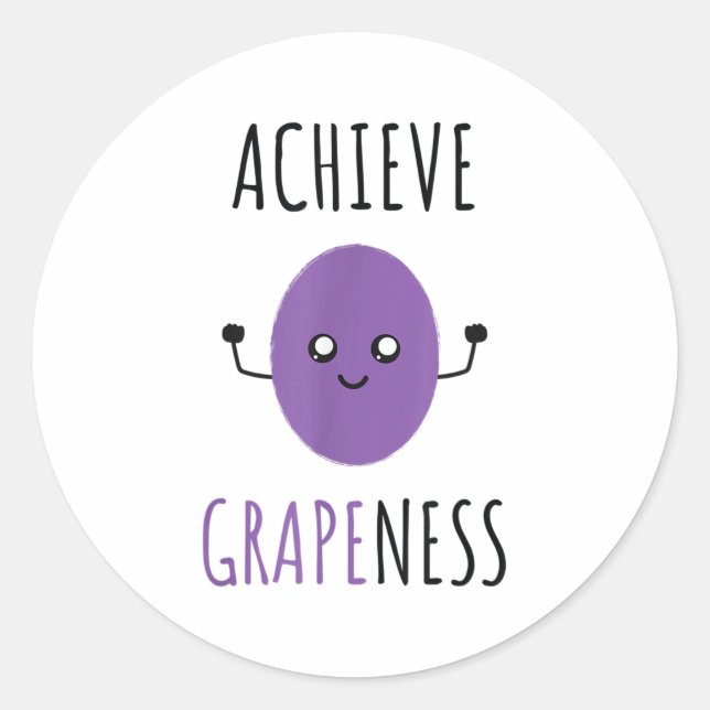 Sticker Rond Achieve Gness - Kawaii Style G  (Devant)