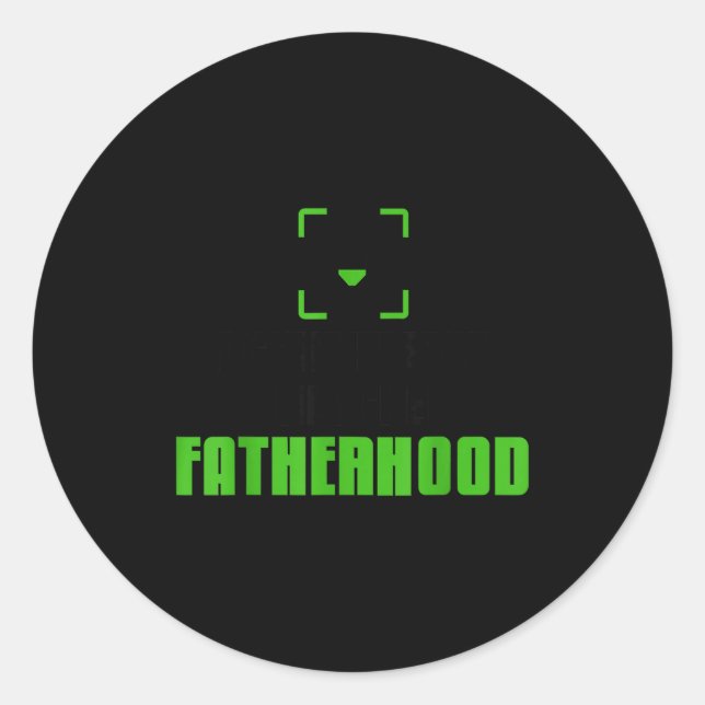 Sticker Rond Achievement Unlocked Fatherhood Gamer Video Games  (Devant)