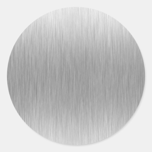 Sticker Rond Acier inoxydable d'aluminium brossé Texté (Devant)