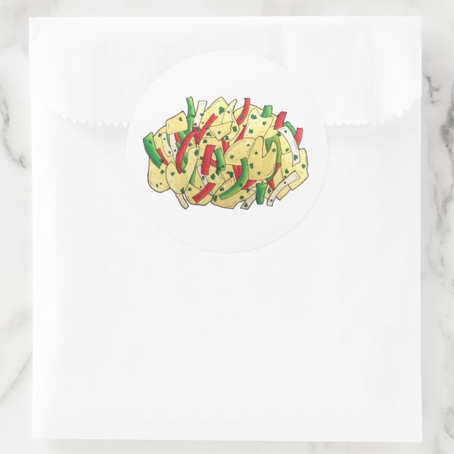Sticker Rond Ackee and Saltfish Cod Jamaïcain Caraïbes (Sac)
