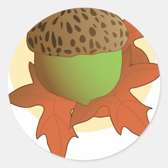 Sticker Rond acorn (Devant)
