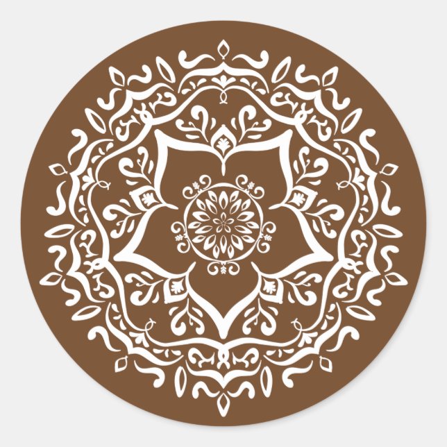 Sticker Rond Acorn Mandala (Devant)