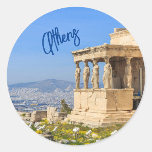 Sticker Rond Acropole, Athènes, Grèce Carte postale