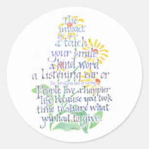 Sticker Rond Acte de l'autocollant