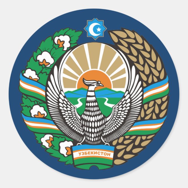 Sticker Rond <<Acte d'Ouzbékistan>> (Devant)