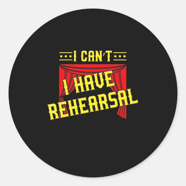 Sticker Rond Acteur Répétition (Devant)