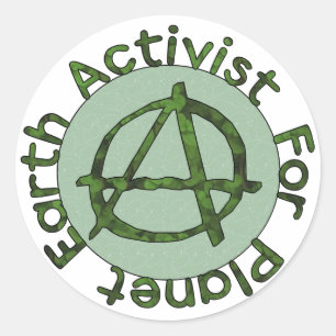 Sticker Rond Activiste de la terre