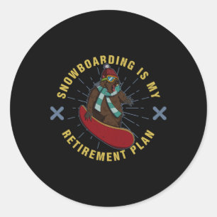 Sticker Rond Activités de snowboard Extérieur Ski de montagne R