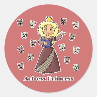 Sticker Rond Actrice princesse