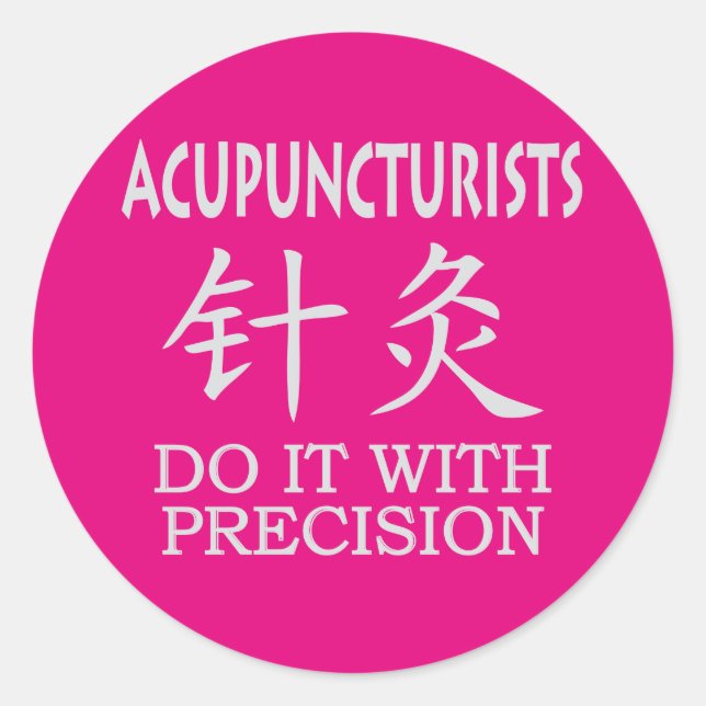 Sticker Rond Acupuncture humour (Devant)