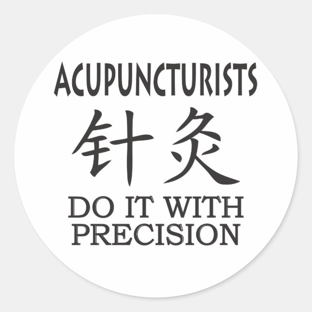 Sticker Rond Acupuncture humour (Devant)