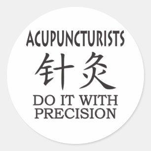 Sticker Rond Acupuncture humour