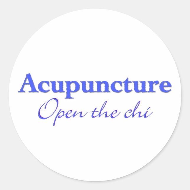 Sticker Rond Acupuncture - Ouvrir le chi (Devant)