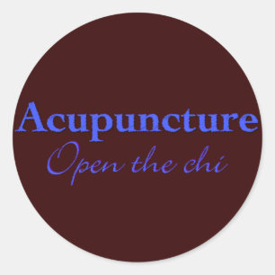 Sticker Rond Acupuncture - Ouvrir le chi