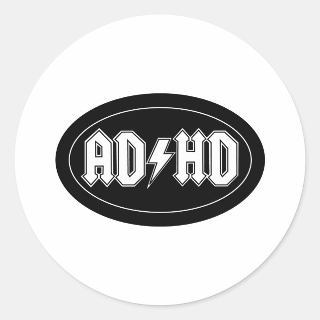 STICKER ROND AD/HD (Devant)