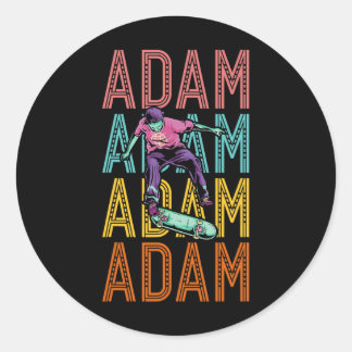 Sticker Rond Adam Custom Skateboarding Hob