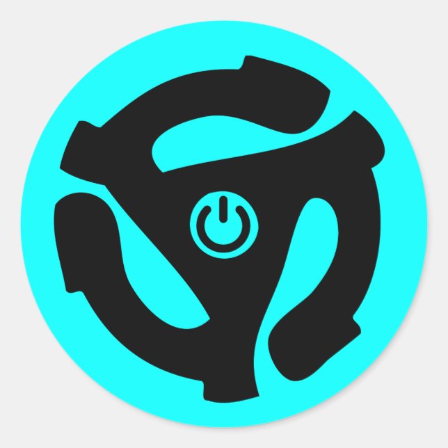 Sticker Rond Adaptateur d'alimentation audiophile de 45 tr/min (Devant)