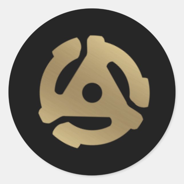 Sticker Rond Adaptateur d'enregistrement 45 tr/min (Devant)