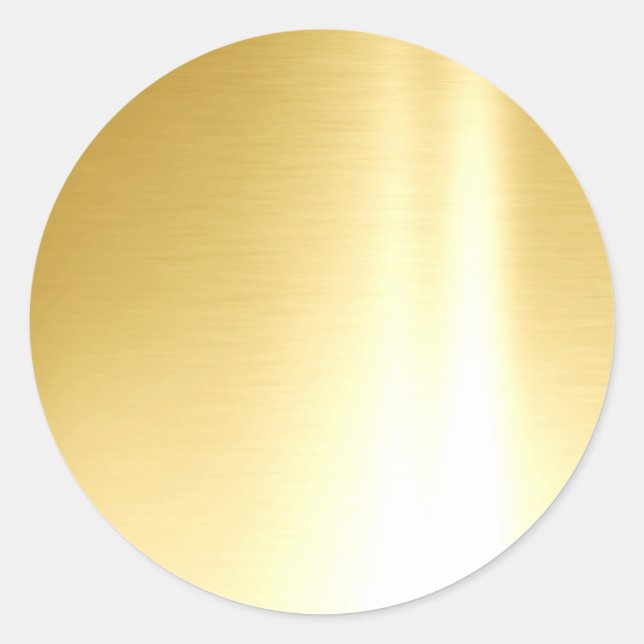 Sticker Rond Add Your Text Glam Gold Blank Elegant Template (Devant)