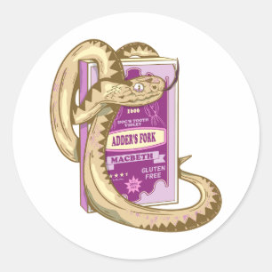 Sticker Rond ADDERS Sorcières de fourche Spell Shakespeare