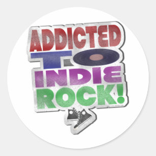 Sticker Rond Addicé à Indie Rock !