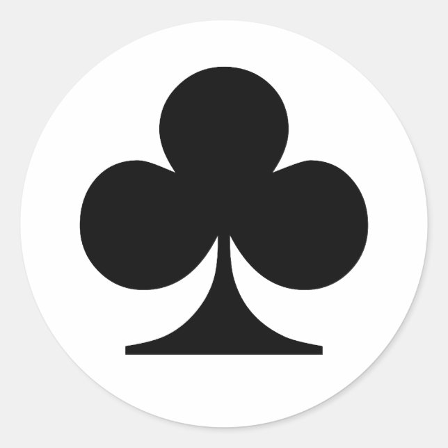 Sticker Rond Addict de poker (Devant)