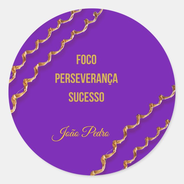 Sticker Rond Adesivo Faixa Roxa jiu-Jitsu (Devant)