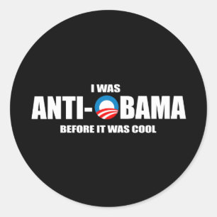 Sticker Rond Adhésif pour pare-chocs d'Anti-Obama - j'étais
