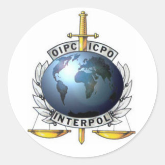 Sticker Rond Adhésive Interpol