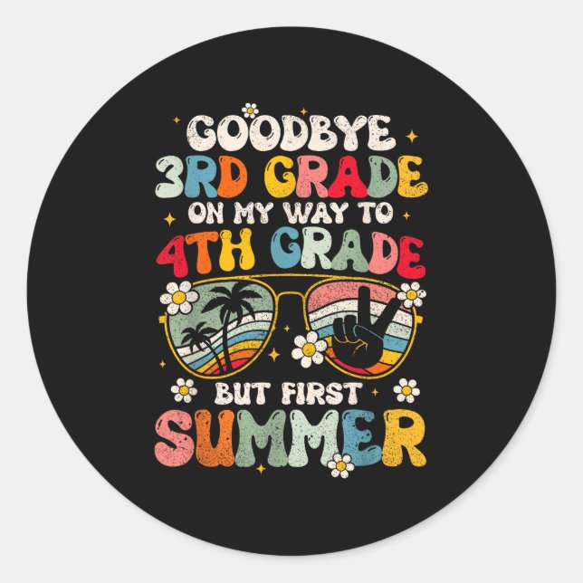 Sticker Rond Adieu 3e grade - 4e année Bonjour Su (Devant)