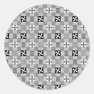 Sticker Rond Adinkra textile ouest-africain