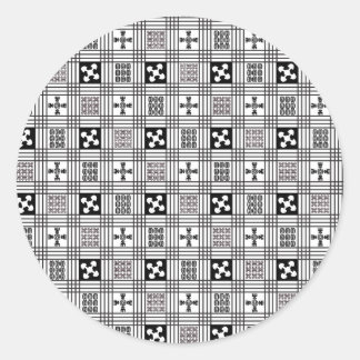 Sticker Rond Adinkra textile ouest-africain