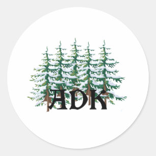 Sticker Rond Adirondack Pines ADK