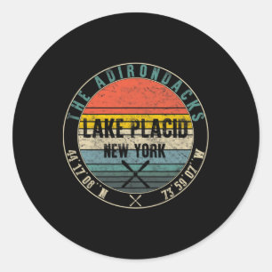 Sticker Rond Adirondacks Lake Placid New York Ski Snowbo